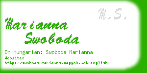 marianna swoboda business card